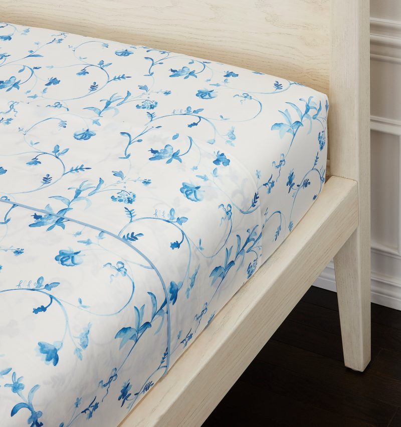 HHH706 FittedSheet BlueBotanical BlueBotanical F