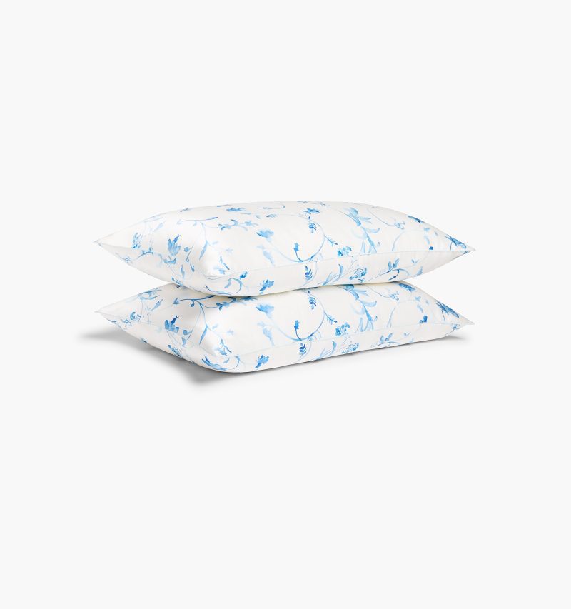 HHH755 SisiSilkPillowcasePRINTED BlueBotanical BlueBotanical C