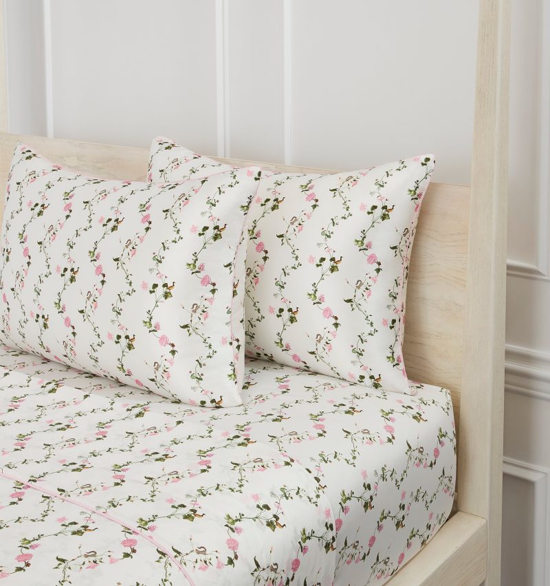 HHH758 SisiSilkPillowcase PinkPondFloral PinkPondFloral F