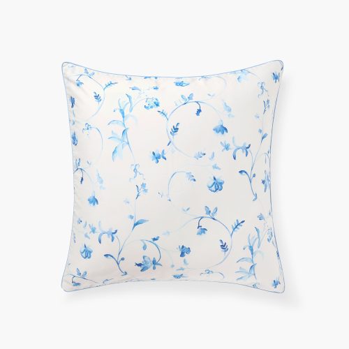 Botanical Euro Sham color:blue botanical