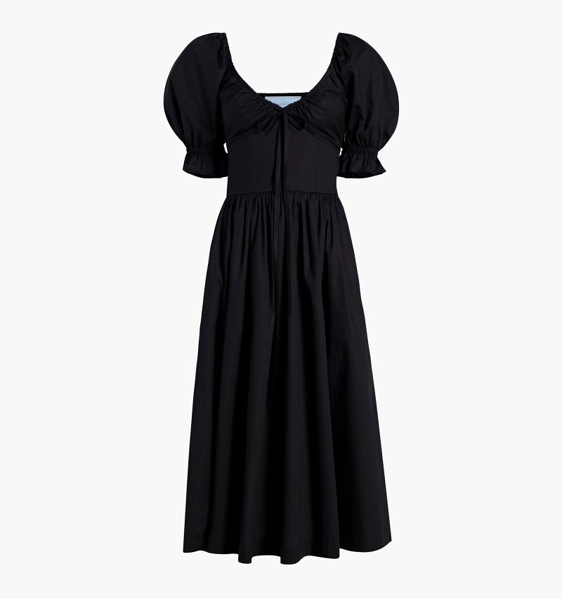 The Ophelia Dress - Black Cotton Voile color:Black Cotton Voile