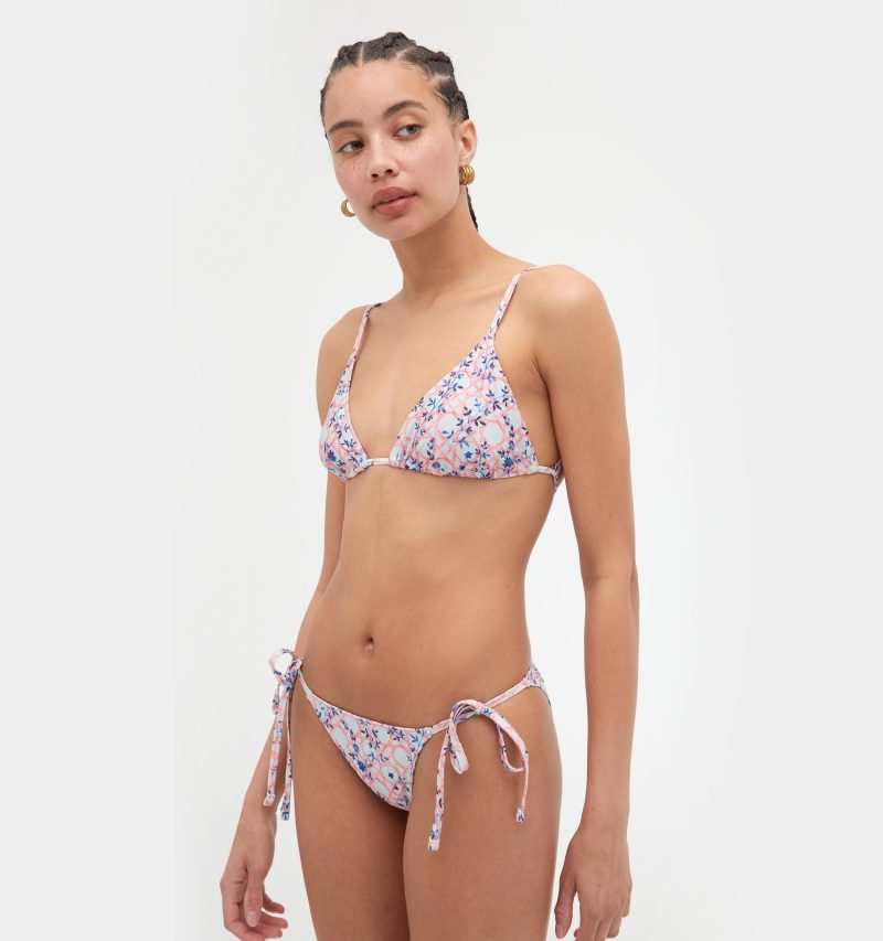 The Alessia Bikini Set Pink Basketweave Vine 1