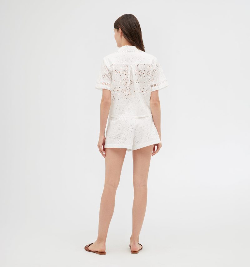 TheAnnetteTop WhiteBroderieTheLisetteShorts WhiteBroderie6084