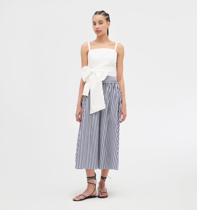 TheDelphineNapSkirt NavyStripeTheMirandaTop White2861 89 1