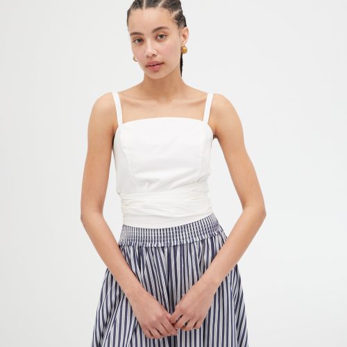 TheDelphineNapSkirt NavyStripeTheMirandaTop White2912 92