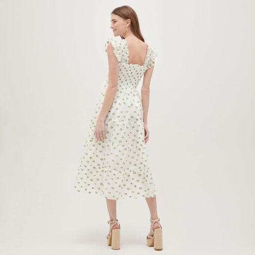 TheEllieNapDress FloralOrganzainOlive Coral0716copy