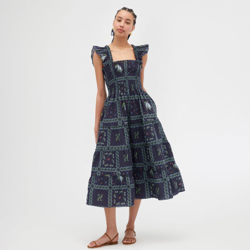 TheEllieNapDress FloralPatchworkinNavy 00619