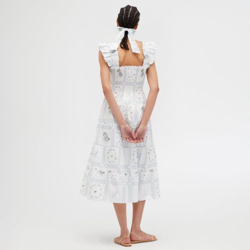 TheEllieNapDress FloralPatchworkinWhite 00505