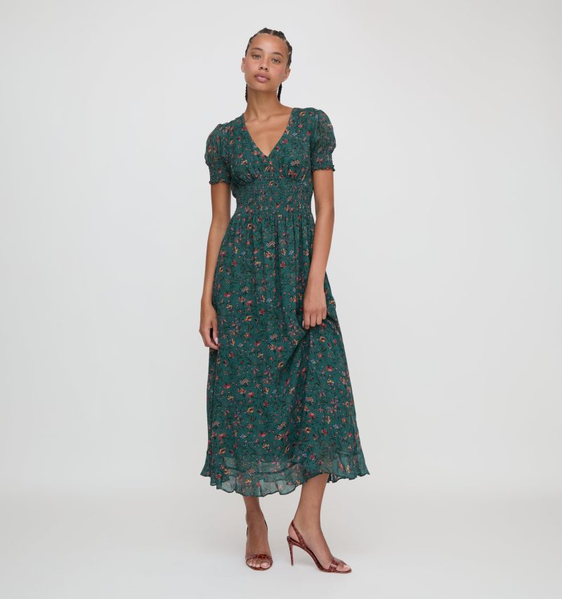 TheGeorgiaNapDress BottleGreenFleurChintz19503