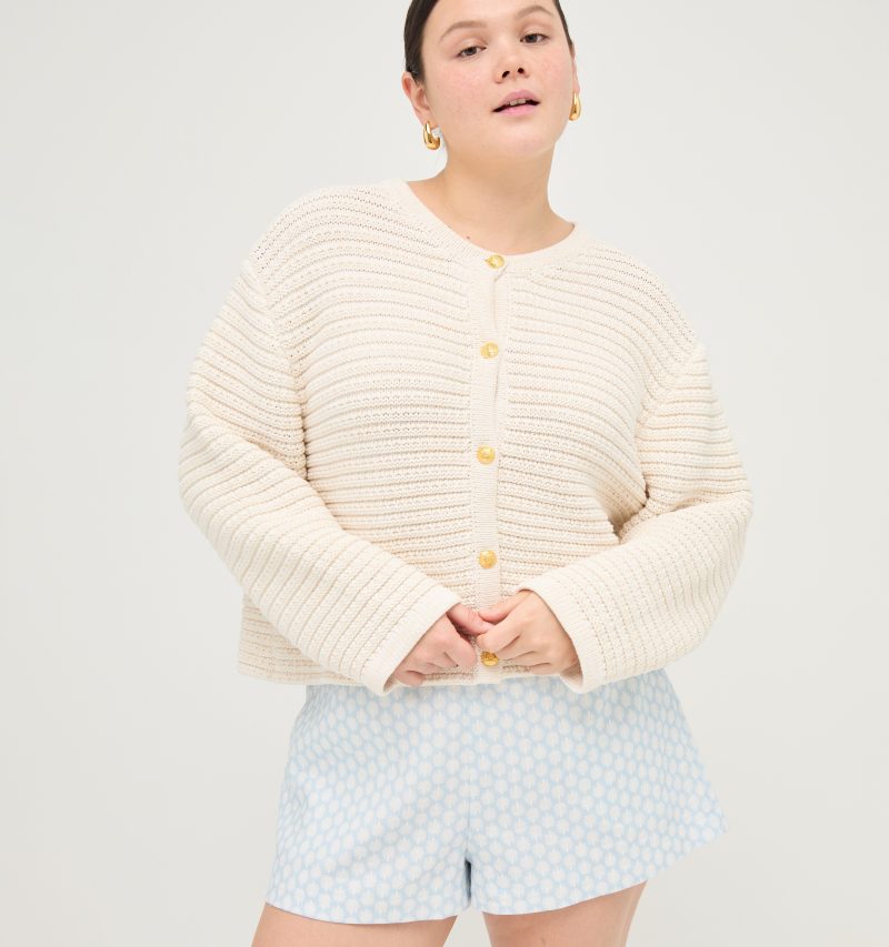 TheHarperCardigan CreamMarlKnit133659