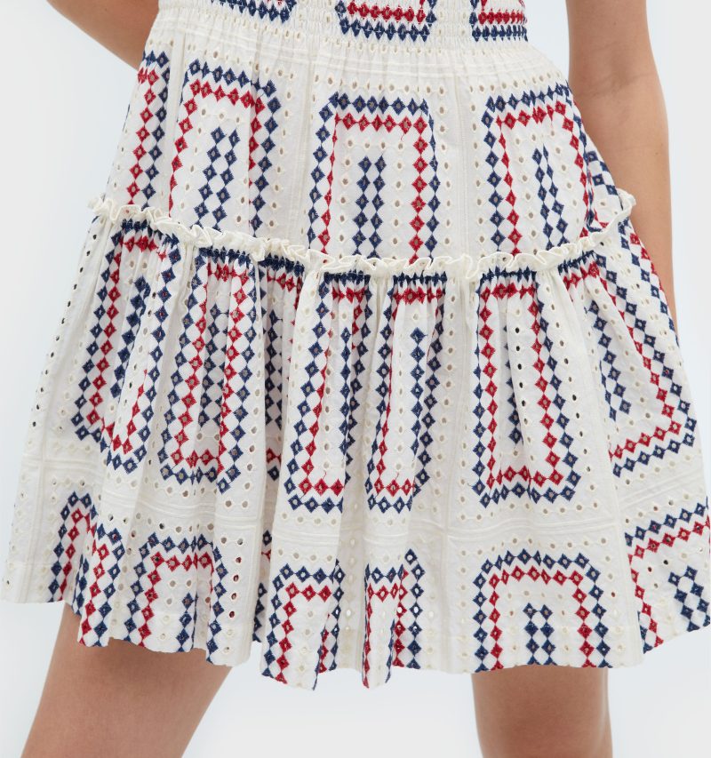 TheSeraphinaDress Red White Blue Geo Eyelet GH Zoom