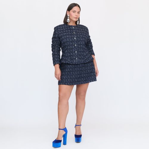 TheValentinoJacket HallieSkirtBlack NavyTweed5041