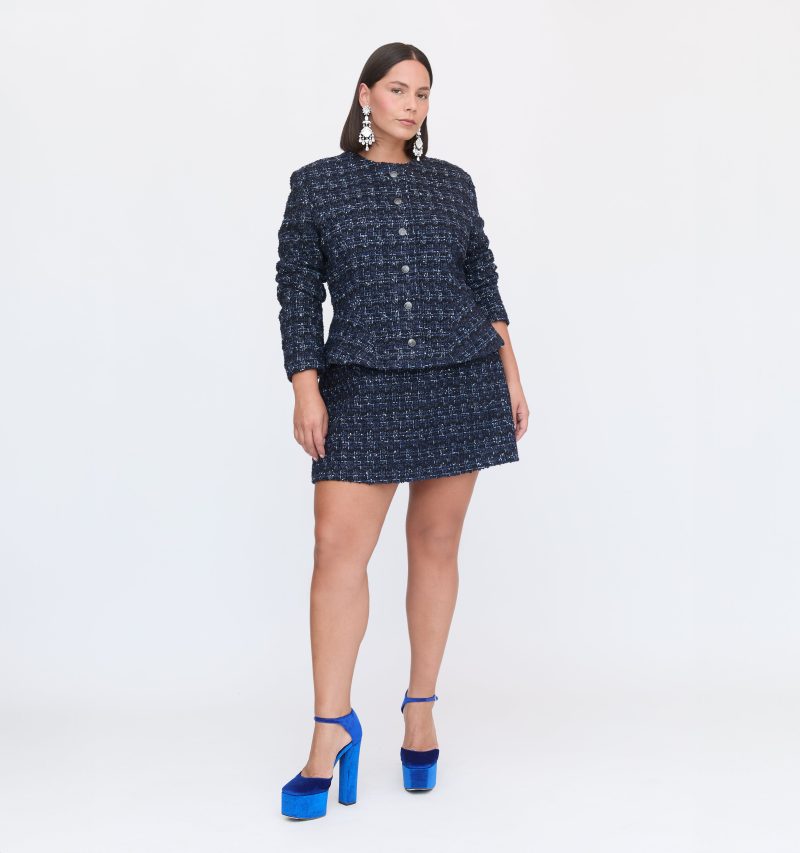 TheValentinoJacket HallieSkirtBlack NavyTweed5041