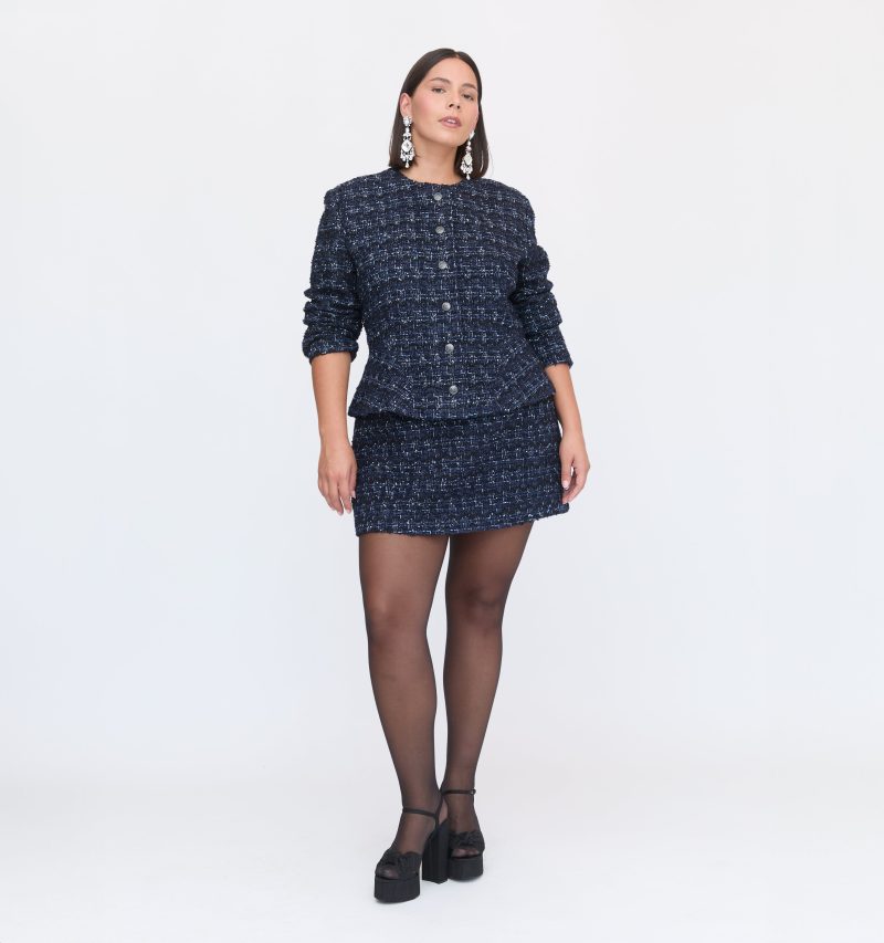 TheValentinoJacket HallieSkirtBlack NavyTweed5241