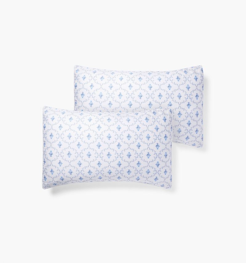 bluetrellis pillowcase set